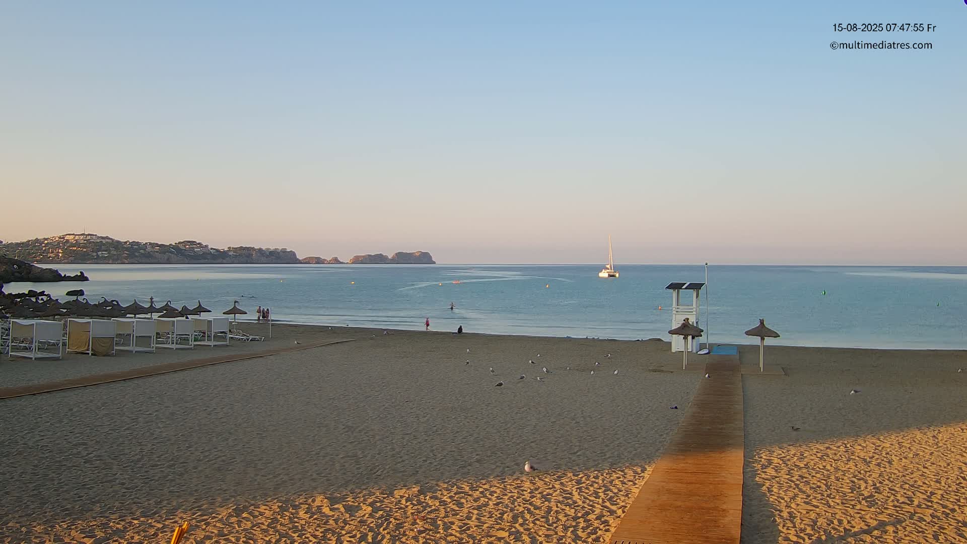 Paguera, (Platja) Gran de Torà Beach South View Live Cam -  Mallorca, Balearic Islands (Islas Baleares), Spain