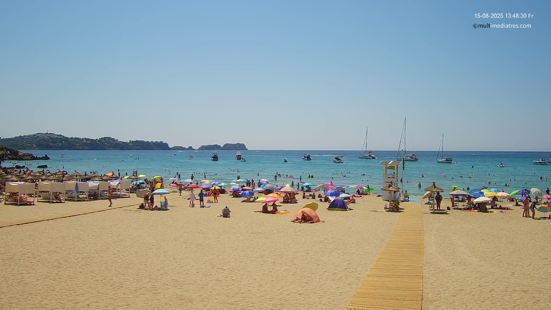 Paguera, (Platja) Gran de Torà Beach South View Live Cam -  Mallorca, Balearic Islands (Islas Baleares), Spain