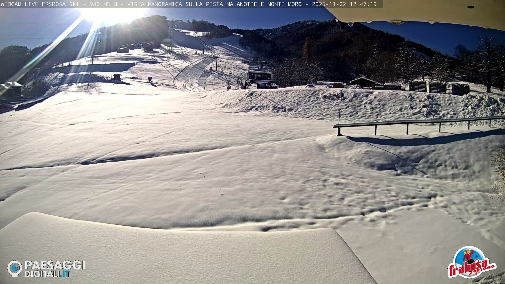 Frabosa , Prato Nevoso Village & Ski Slopes Live Cam - Cuneo, Piedmont, Italy