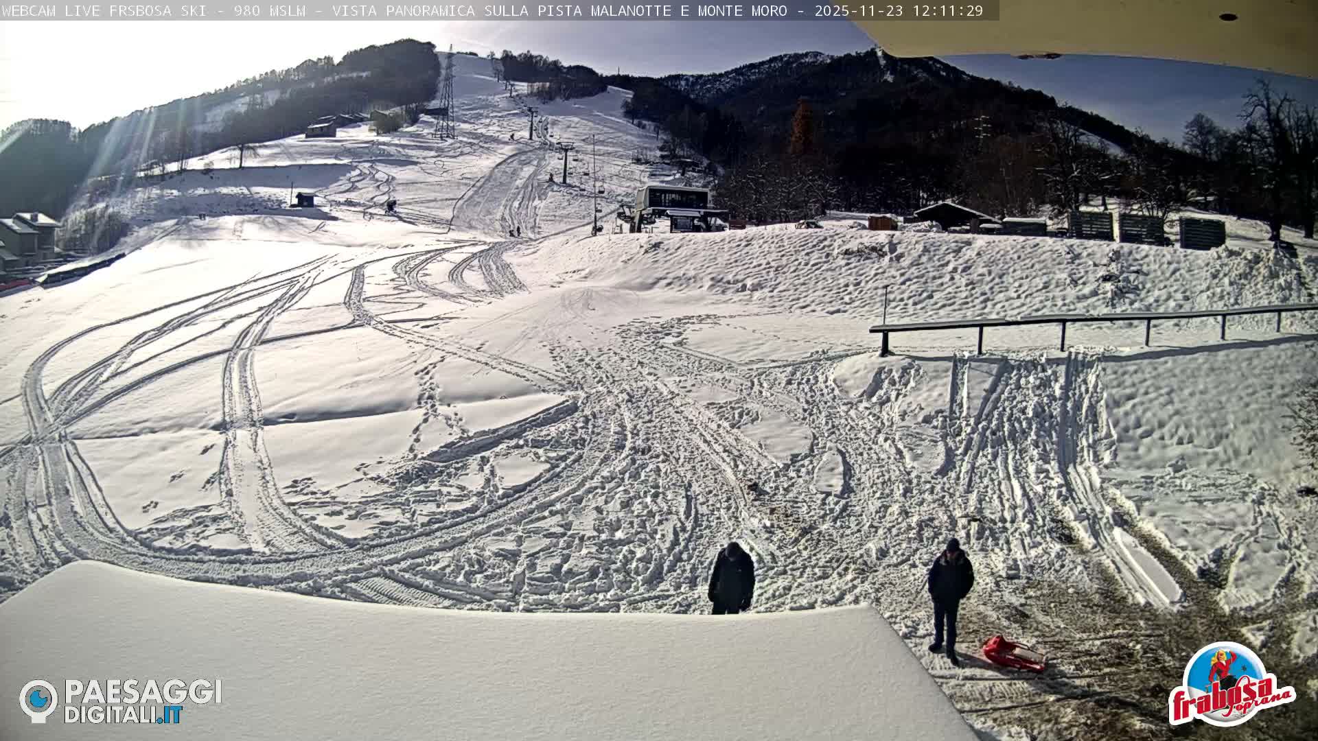 Frabosa , Prato Nevoso Village & Ski Slopes Live Cam - Cuneo, Piedmont, Italy