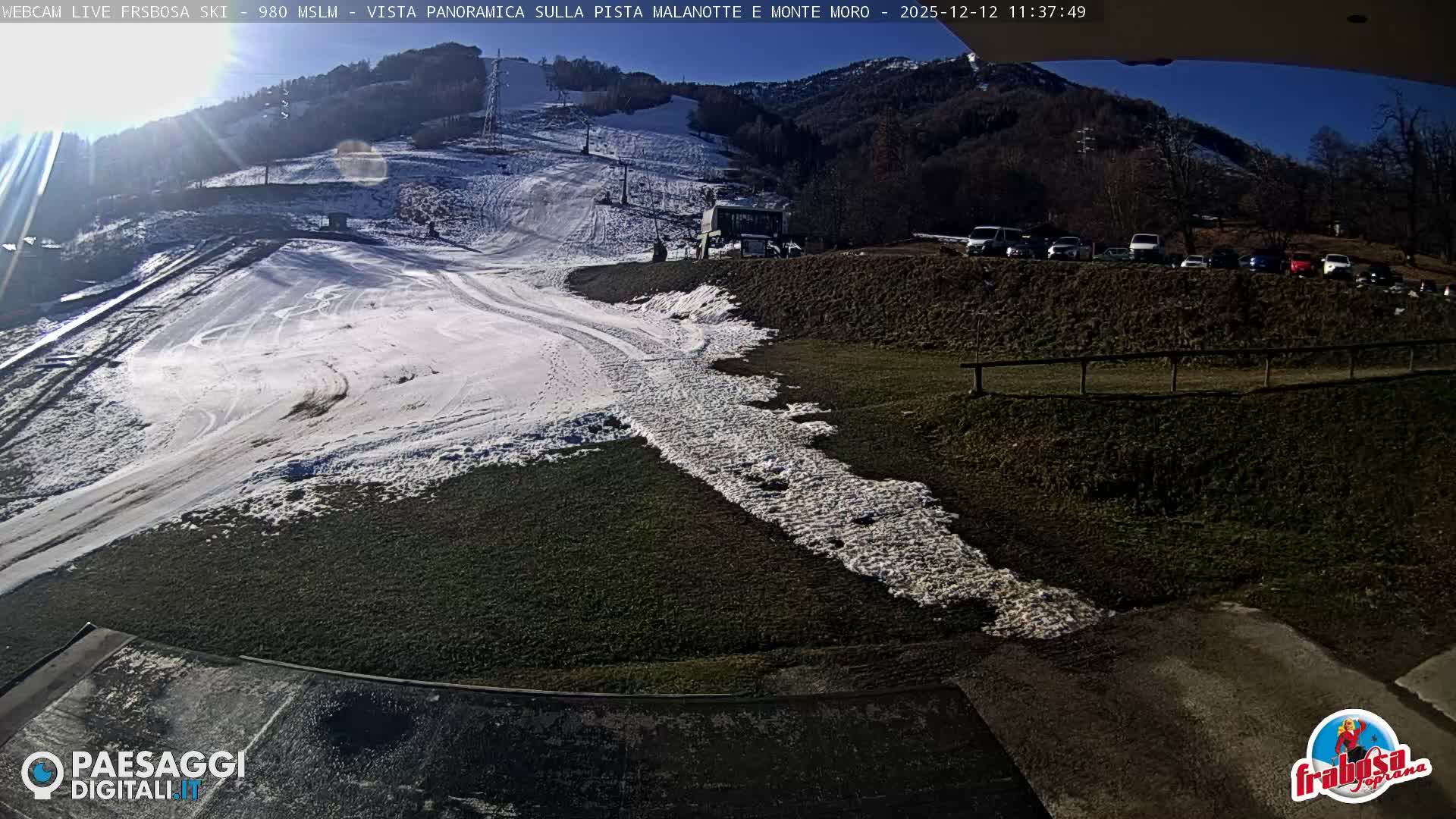 Frabosa , Prato Nevoso Village & Ski Slopes Live Cam - Cuneo, Piedmont, Italy
