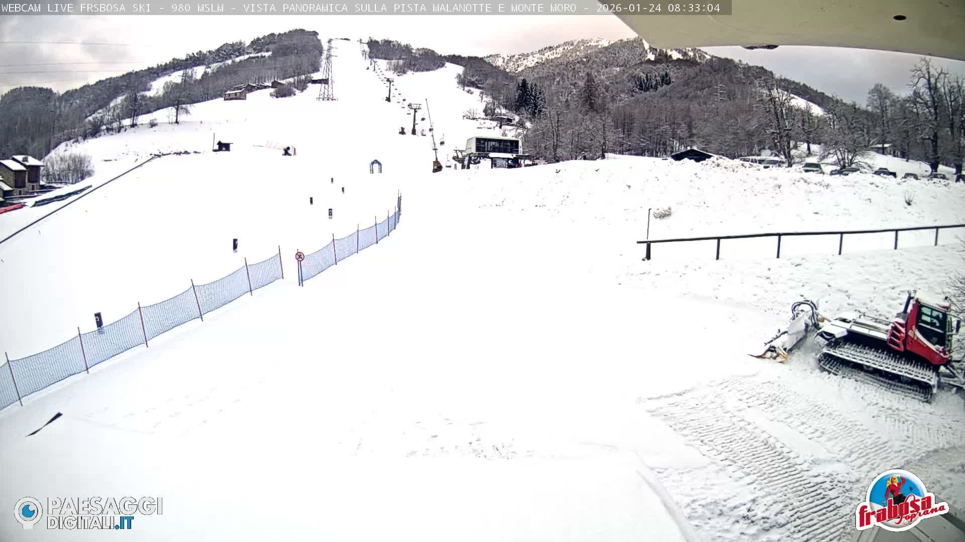 Frabosa , Prato Nevoso Village & Ski Slopes Live Cam - Cuneo, Piedmont, Italy