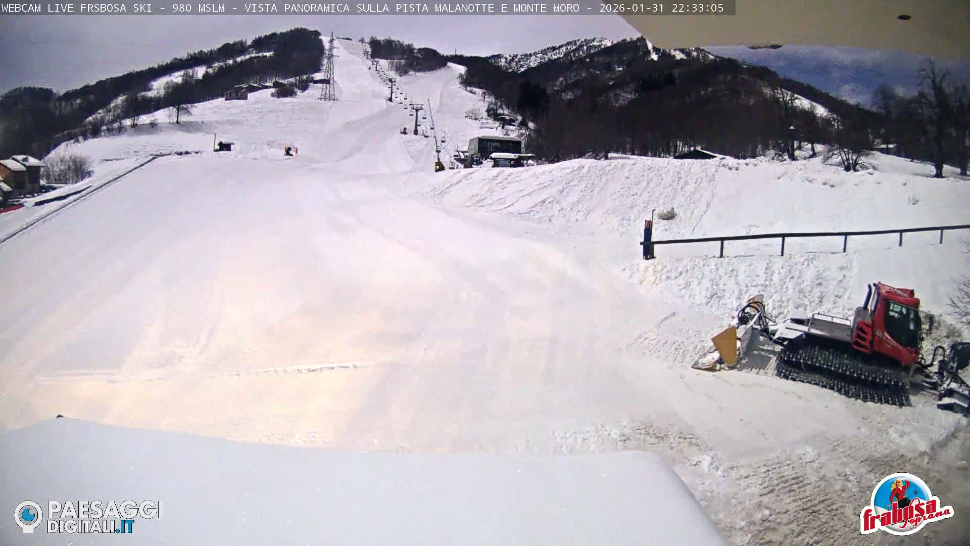 Frabosa , Prato Nevoso Village & Ski Slopes Live Cam - Cuneo, Piedmont, Italy