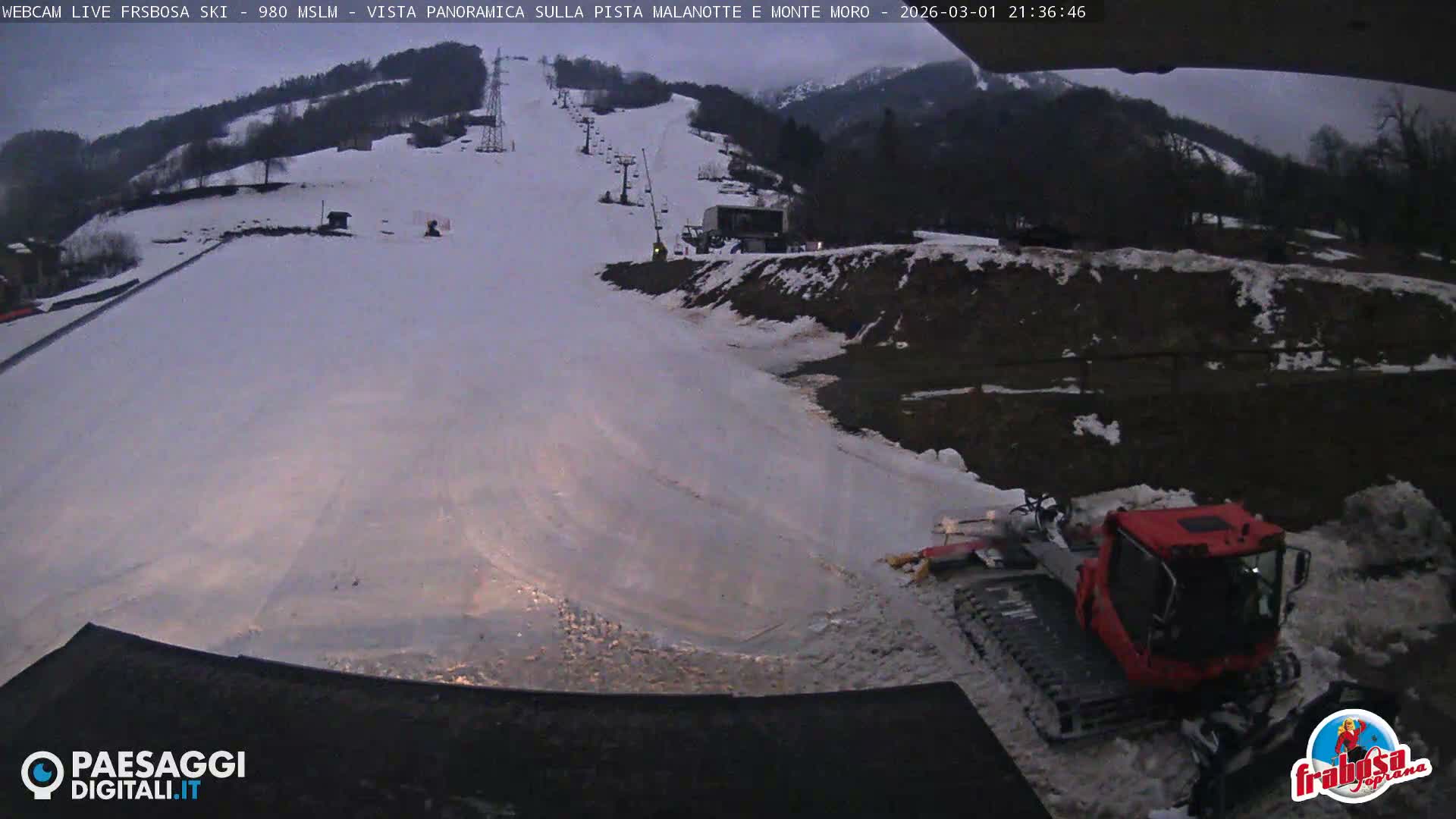 Frabosa , Prato Nevoso Village & Ski Slopes Live Cam - Cuneo, Piedmont, Italy