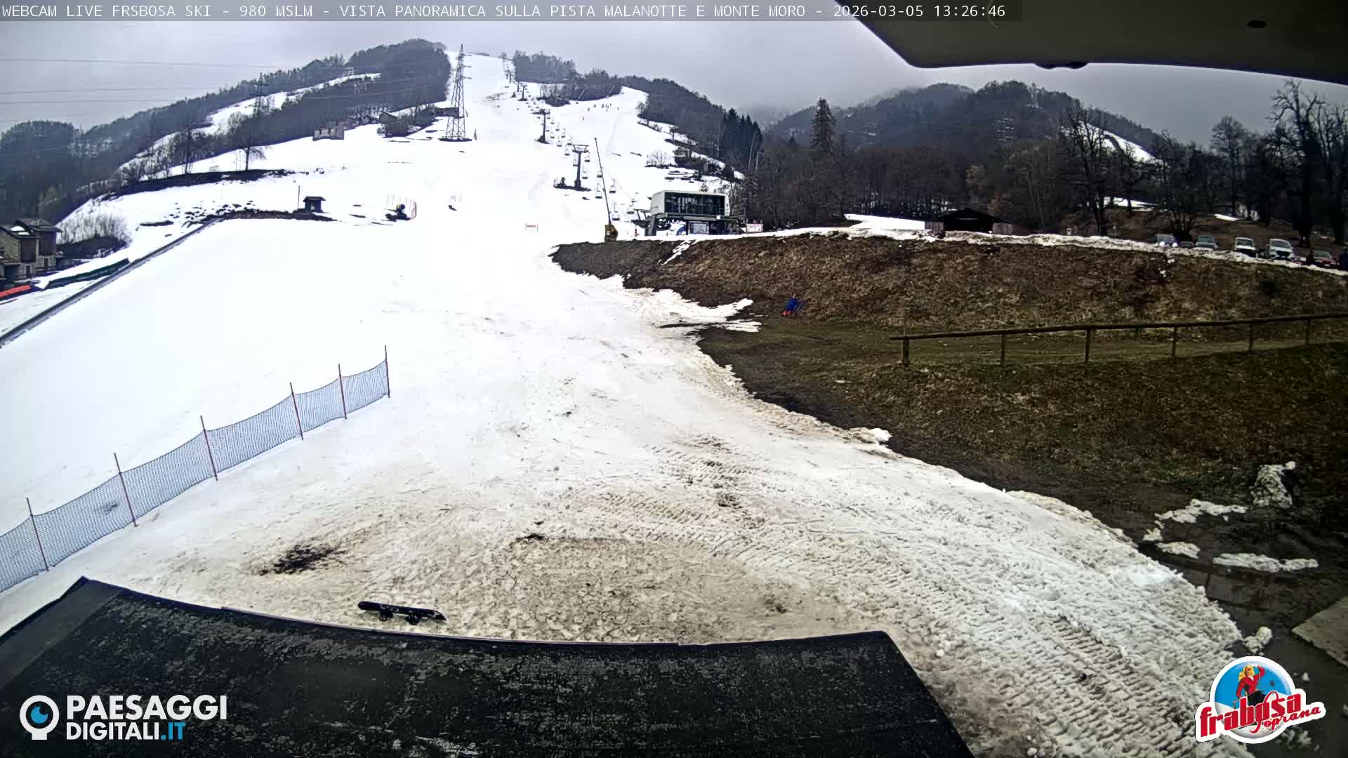 Frabosa , Prato Nevoso Village & Ski Slopes Live Cam - Cuneo, Piedmont, Italy