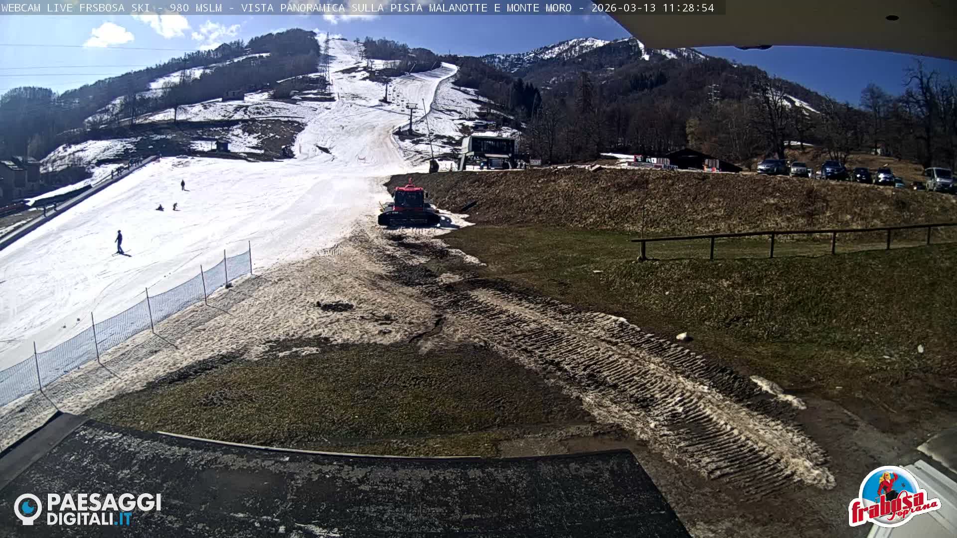 Frabosa , Prato Nevoso Village & Ski Slopes Live Cam - Cuneo, Piedmont, Italy