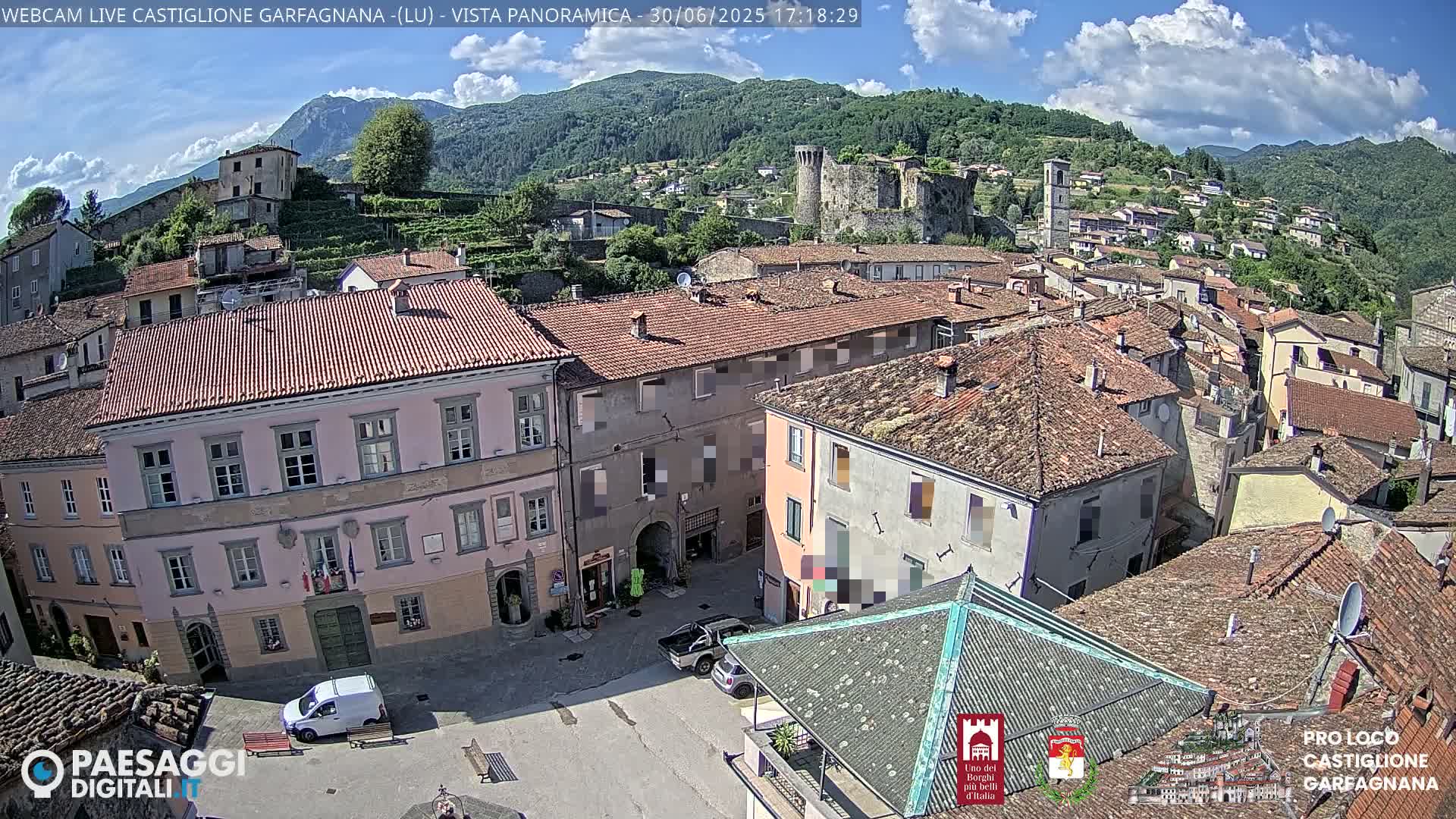 Castiglione di Garfagnana Village Skyline Live Cam -  Lucca, Tuscany, Italy