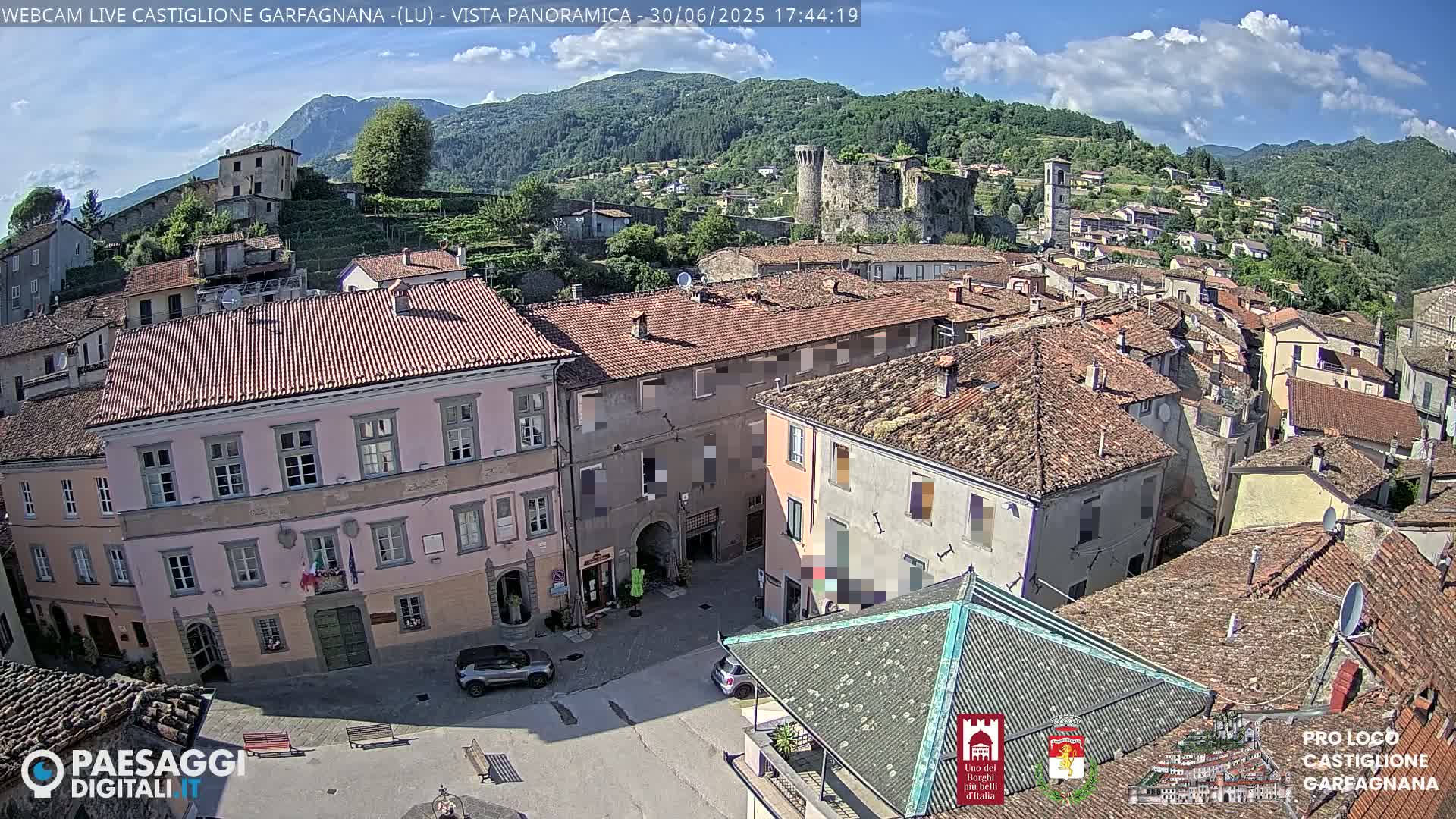 Castiglione di Garfagnana Village Skyline Live Cam -  Lucca, Tuscany, Italy
