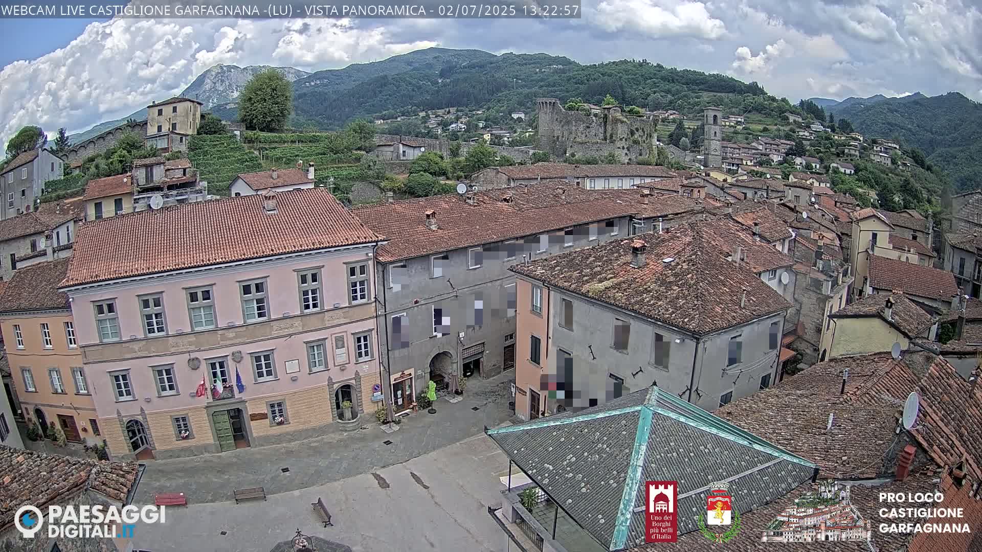 Castiglione di Garfagnana Village Skyline Live Cam -  Lucca, Tuscany, Italy