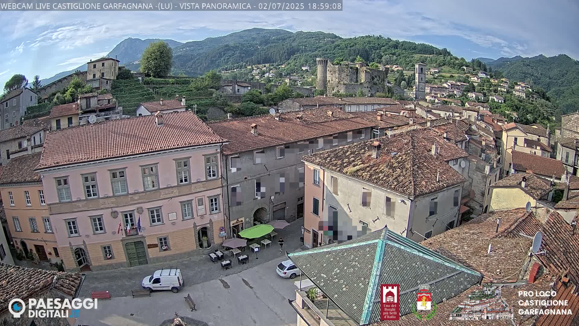 Castiglione di Garfagnana Village Skyline Live Cam -  Lucca, Tuscany, Italy