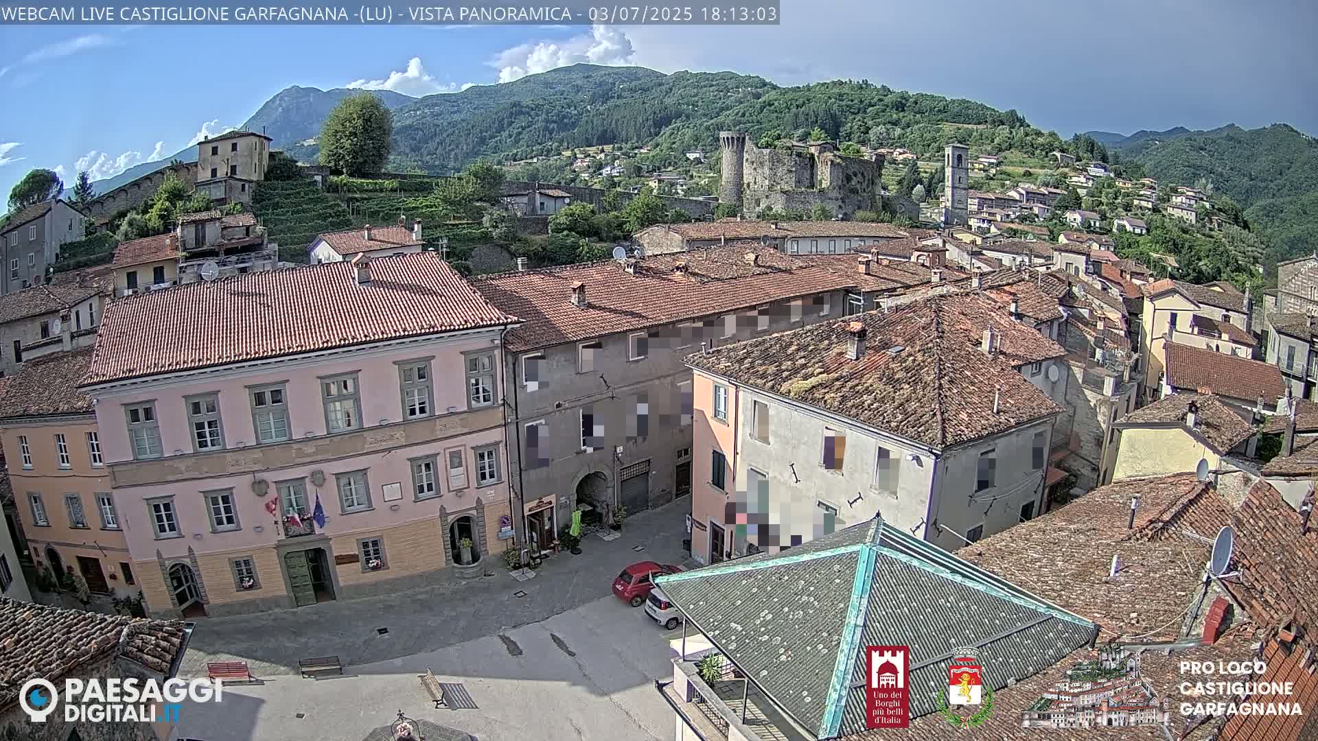 Castiglione di Garfagnana Village Skyline Live Cam -  Lucca, Tuscany, Italy