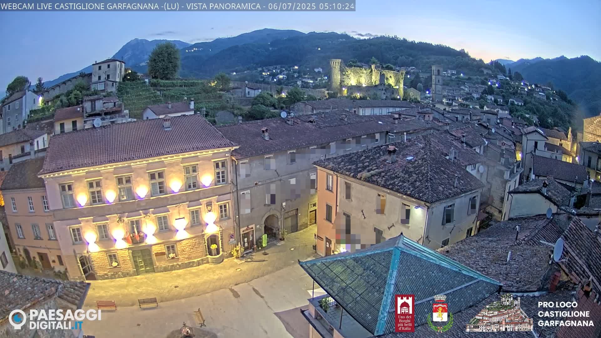 Castiglione di Garfagnana Village Skyline Live Cam -  Lucca, Tuscany, Italy