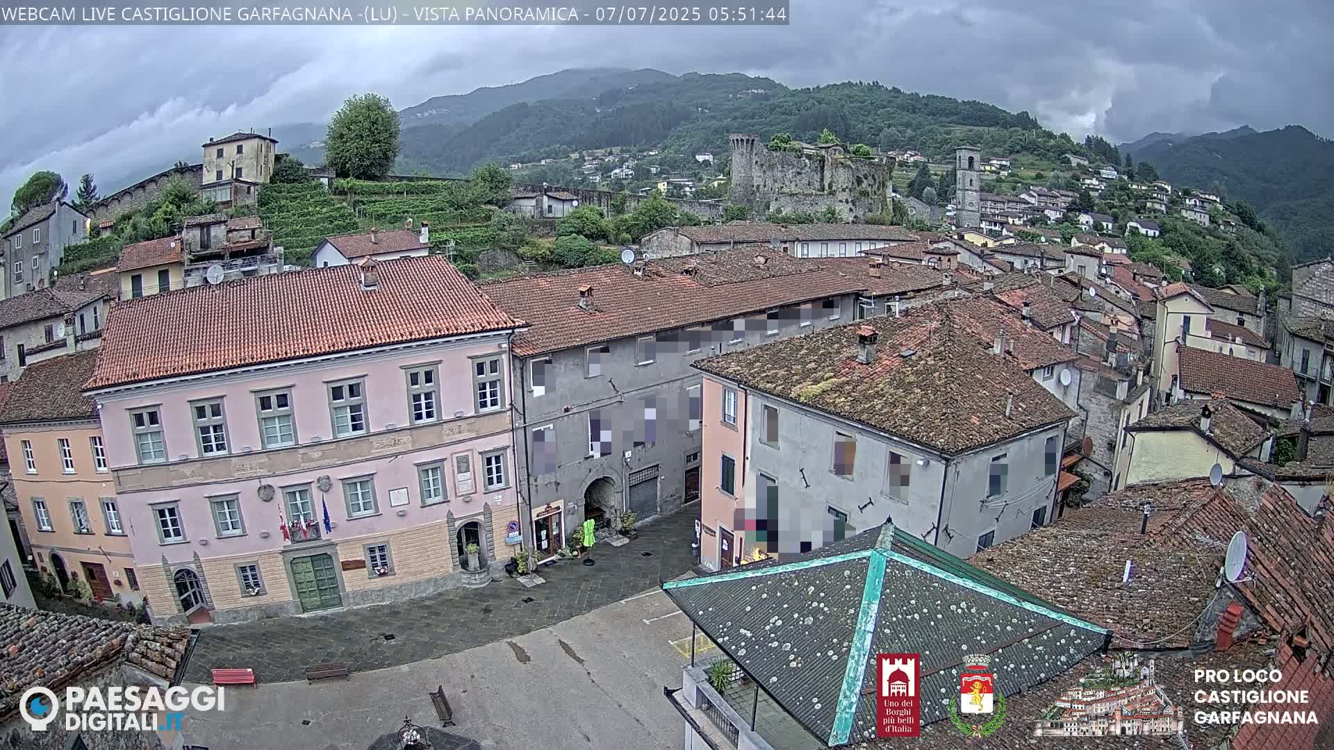 Castiglione di Garfagnana Village Skyline Live Cam -  Lucca, Tuscany, Italy