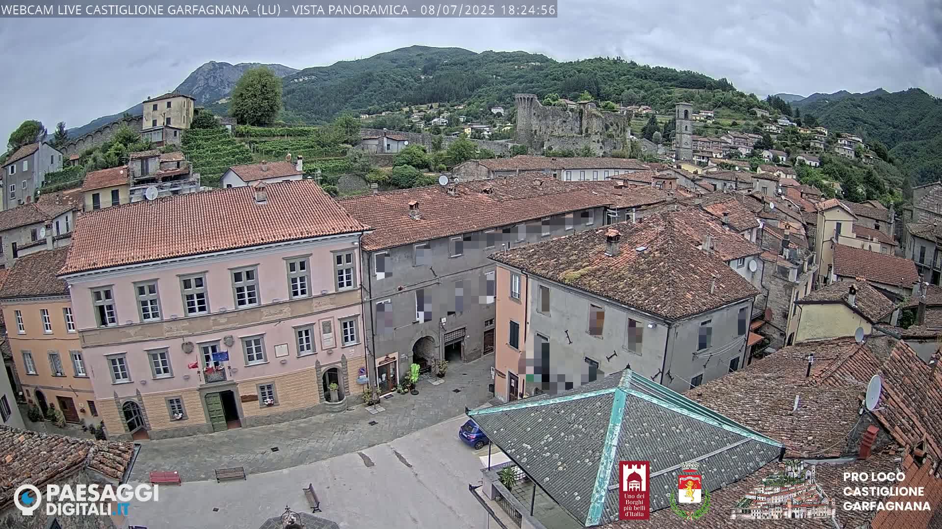 Castiglione di Garfagnana Village Skyline Live Cam -  Lucca, Tuscany, Italy