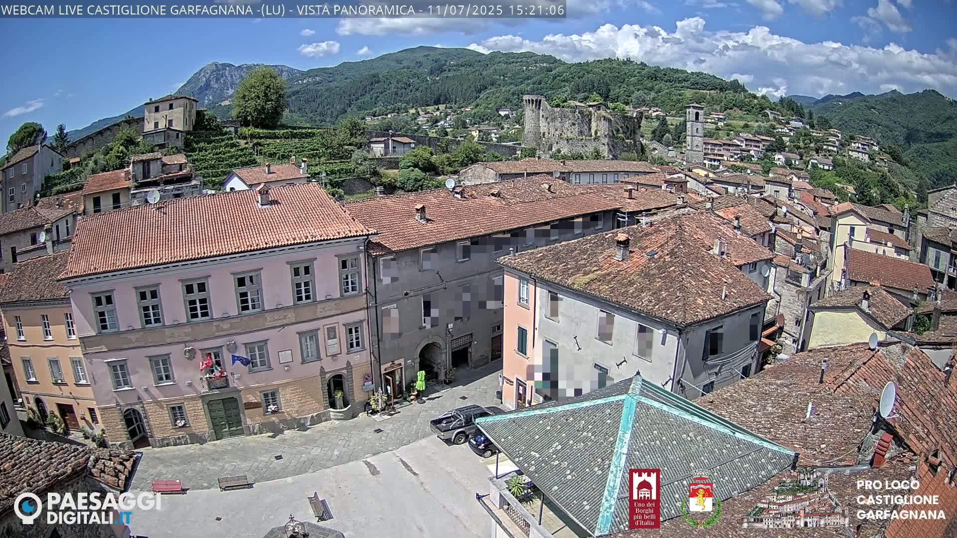 Castiglione di Garfagnana Village Skyline Live Cam -  Lucca, Tuscany, Italy