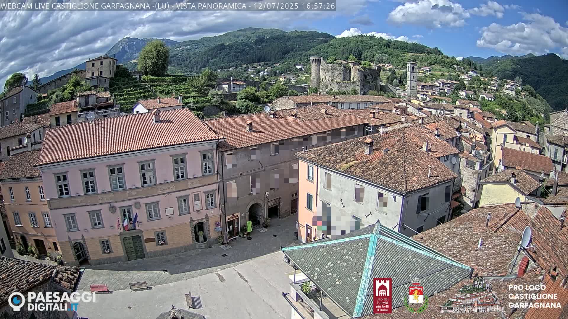 Castiglione di Garfagnana Village Skyline Live Cam -  Lucca, Tuscany, Italy
