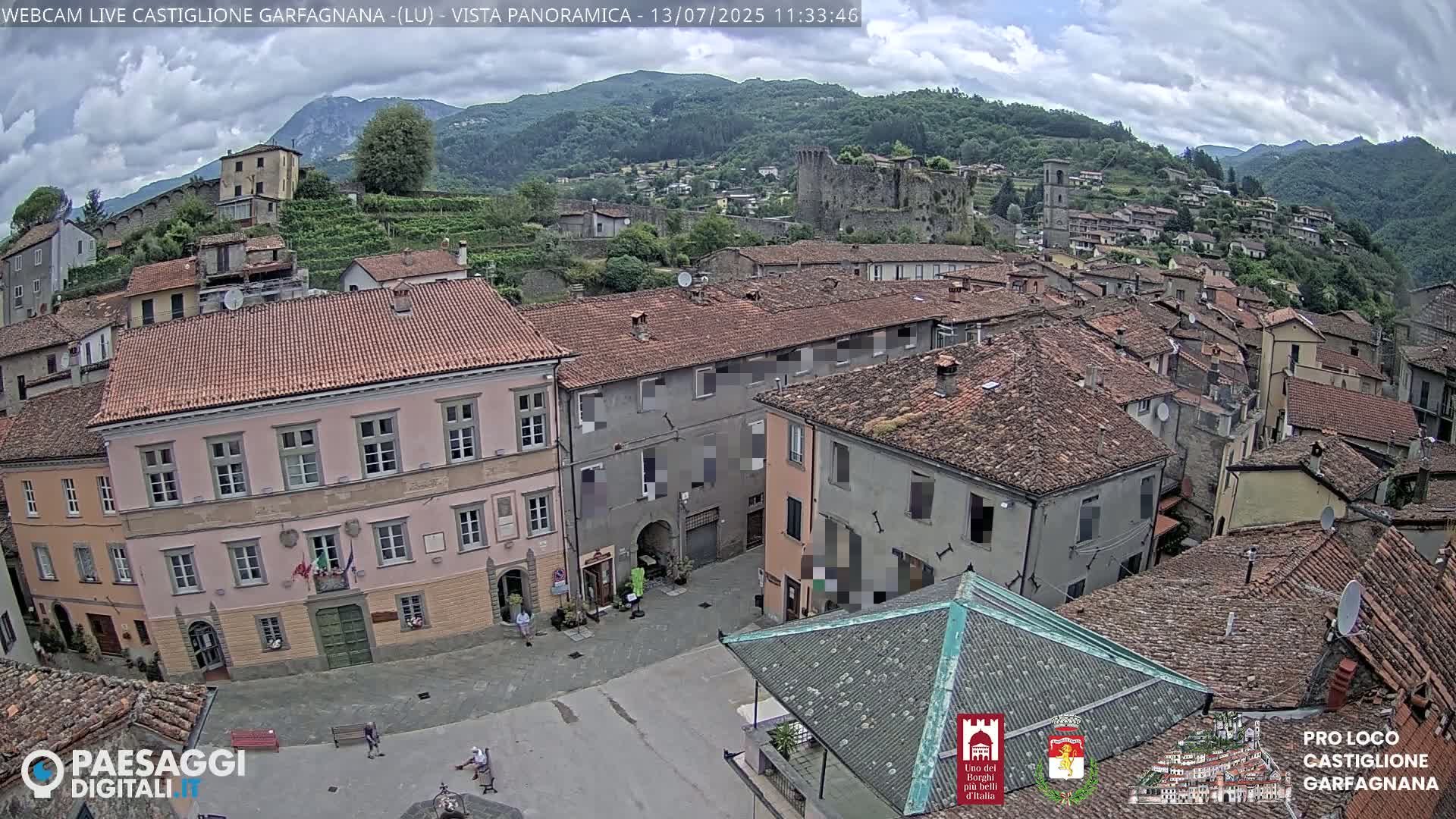 Castiglione di Garfagnana Village Skyline Live Cam -  Lucca, Tuscany, Italy