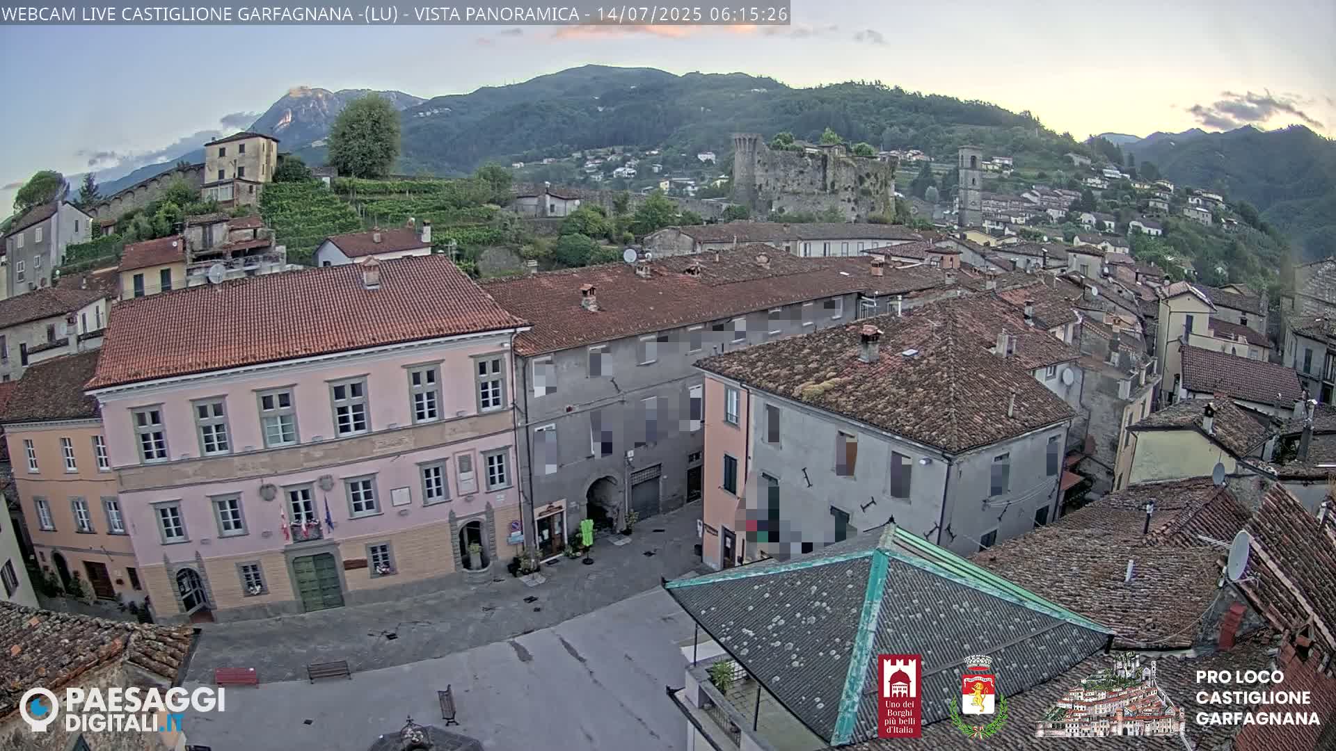 Castiglione di Garfagnana Village Skyline Live Cam -  Lucca, Tuscany, Italy