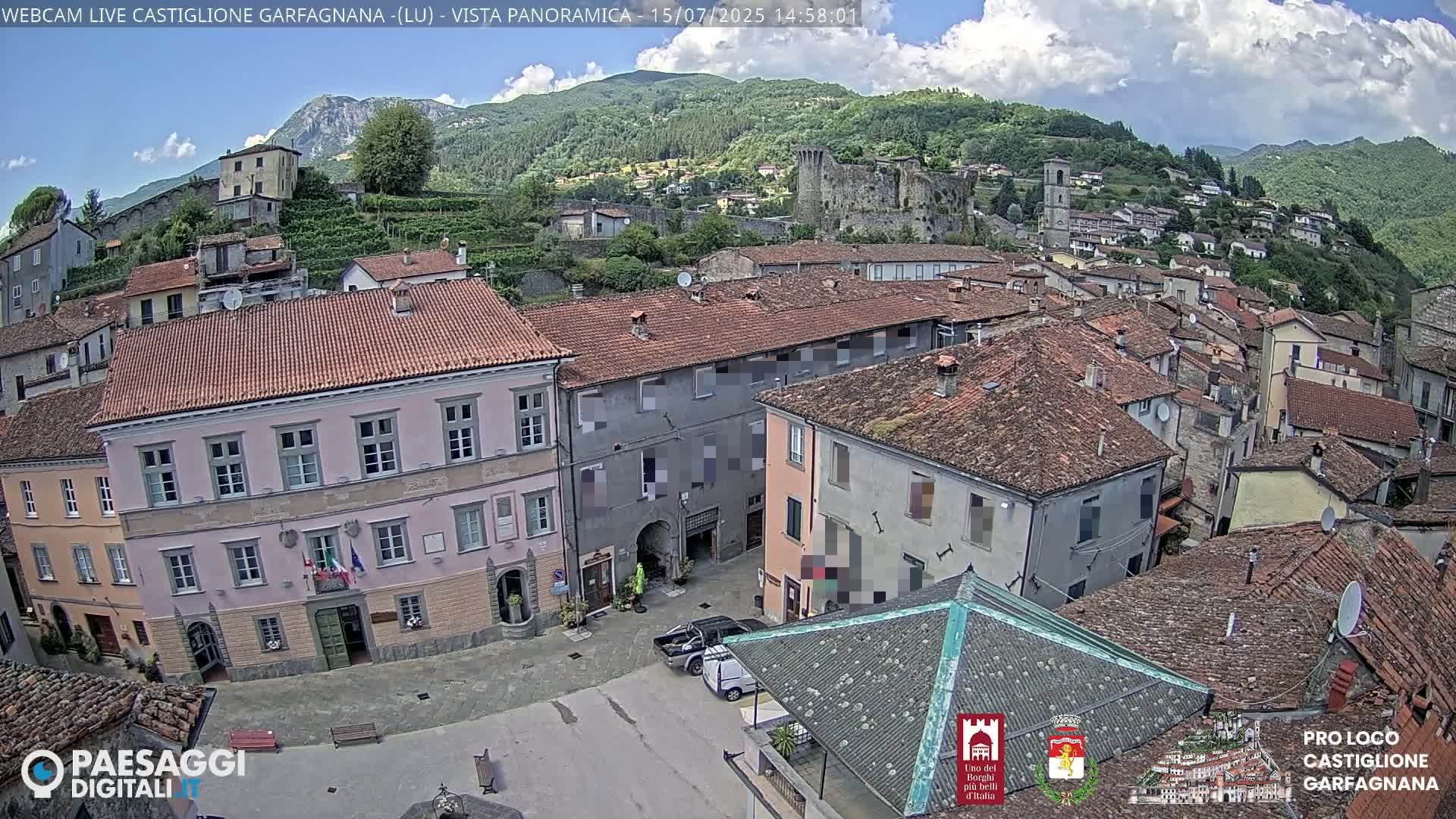Castiglione di Garfagnana Village Skyline Live Cam -  Lucca, Tuscany, Italy