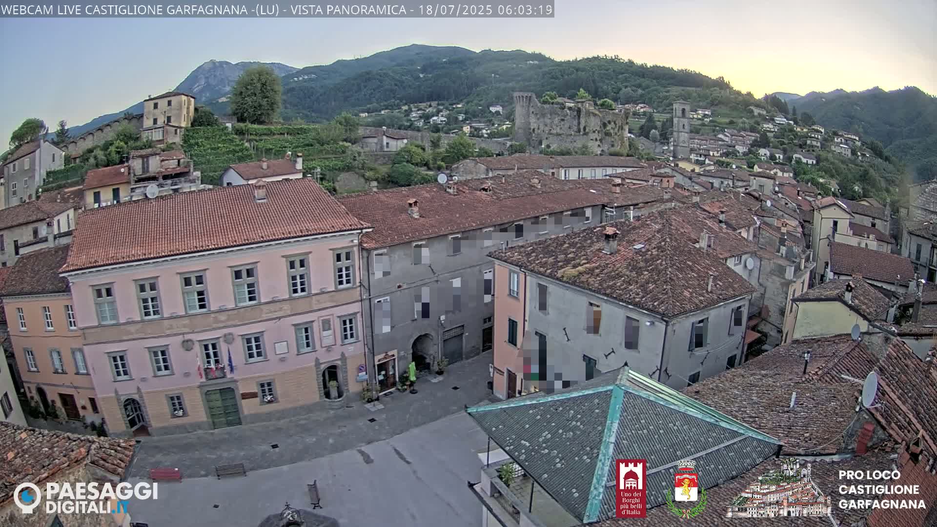 Castiglione di Garfagnana Village Skyline Live Cam -  Lucca, Tuscany, Italy