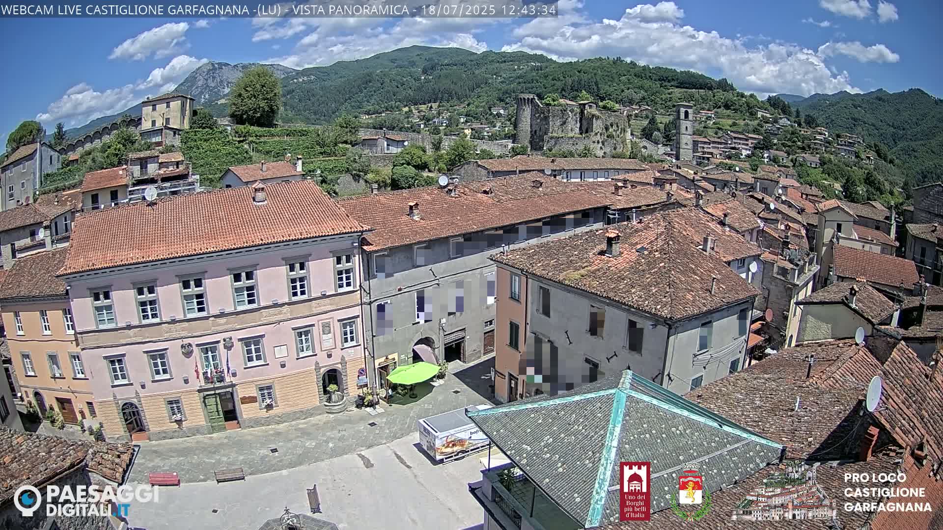 Castiglione di Garfagnana Village Skyline Live Cam -  Lucca, Tuscany, Italy