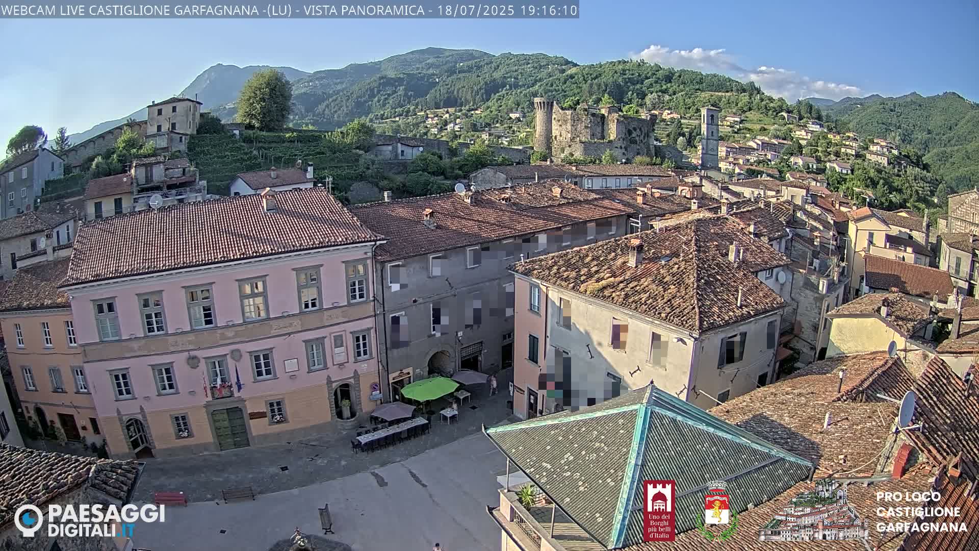 Castiglione di Garfagnana Village Skyline Live Cam -  Lucca, Tuscany, Italy