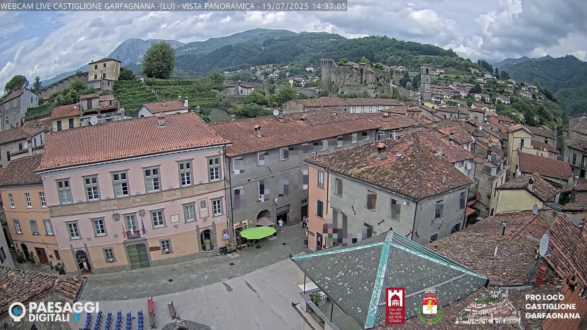 Castiglione di Garfagnana Village Skyline Live Cam -  Lucca, Tuscany, Italy