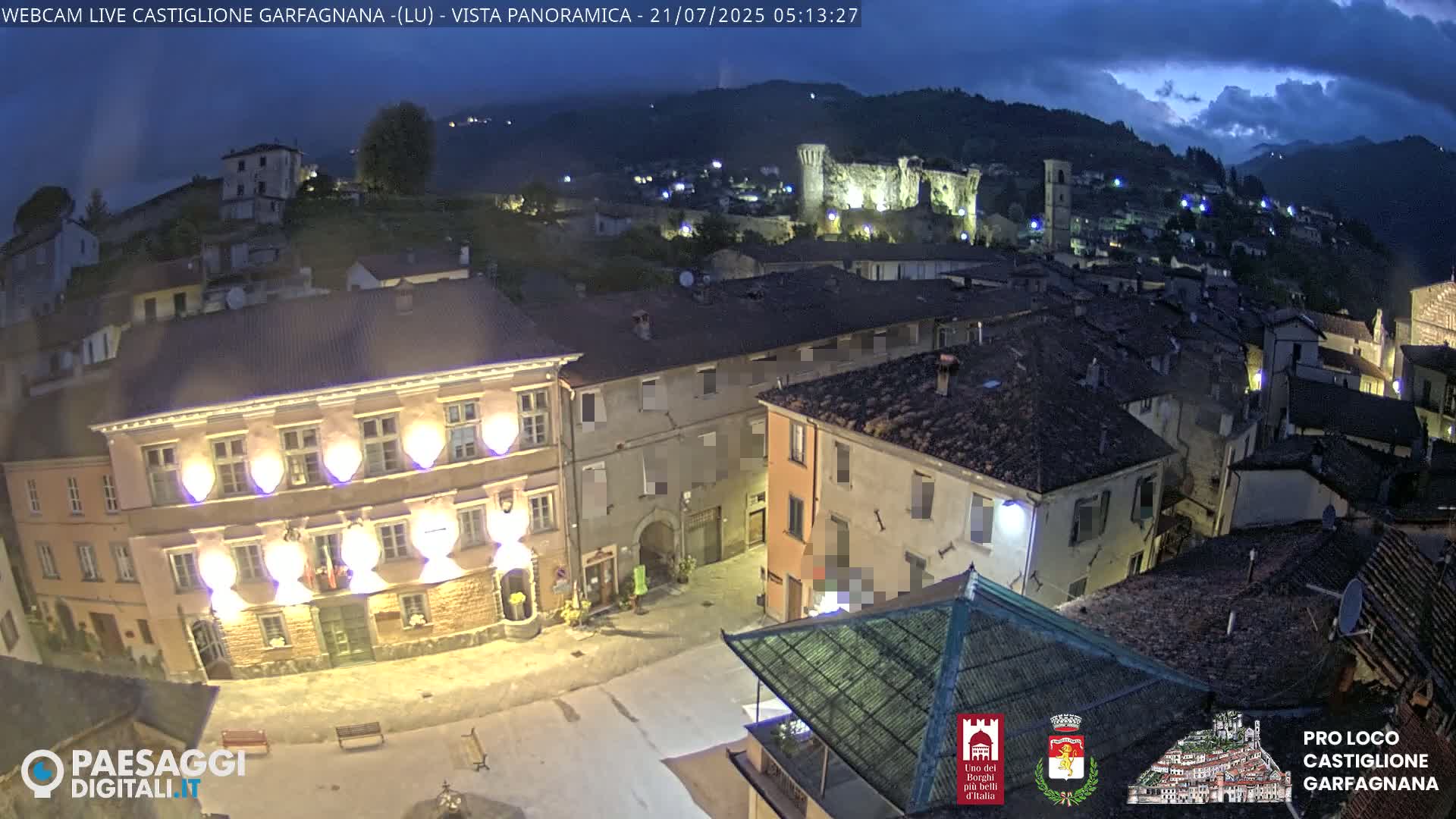 Castiglione di Garfagnana Village Skyline Live Cam -  Lucca, Tuscany, Italy