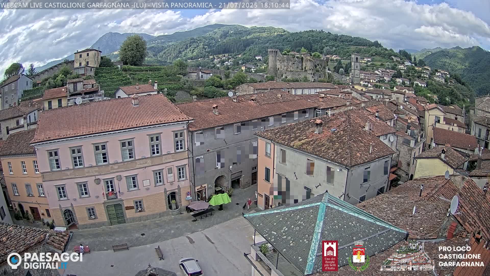 Castiglione di Garfagnana Village Skyline Live Cam -  Lucca, Tuscany, Italy