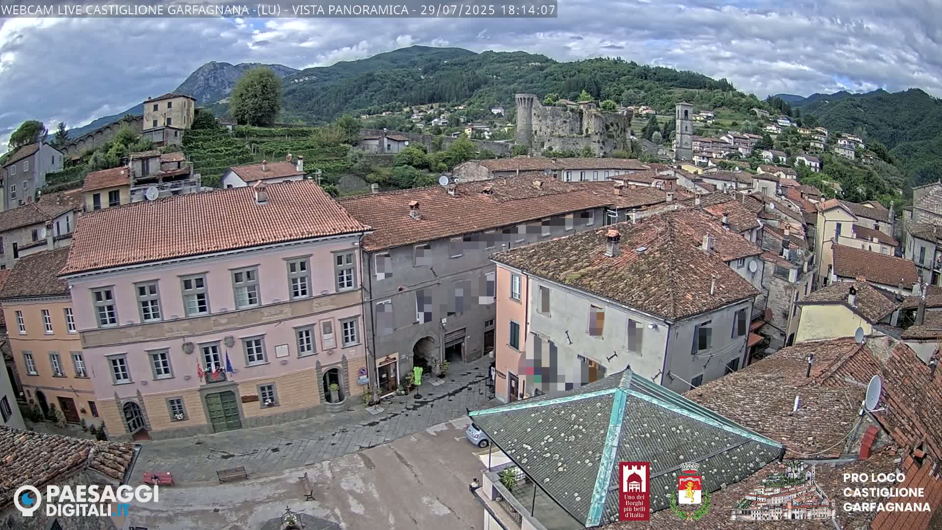 Castiglione di Garfagnana Village Skyline Live Cam -  Lucca, Tuscany, Italy