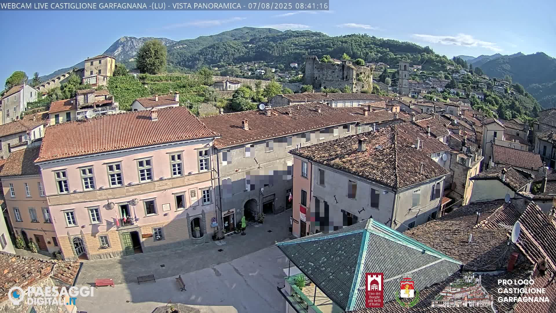 Castiglione di Garfagnana Village Skyline Live Cam -  Lucca, Tuscany, Italy
