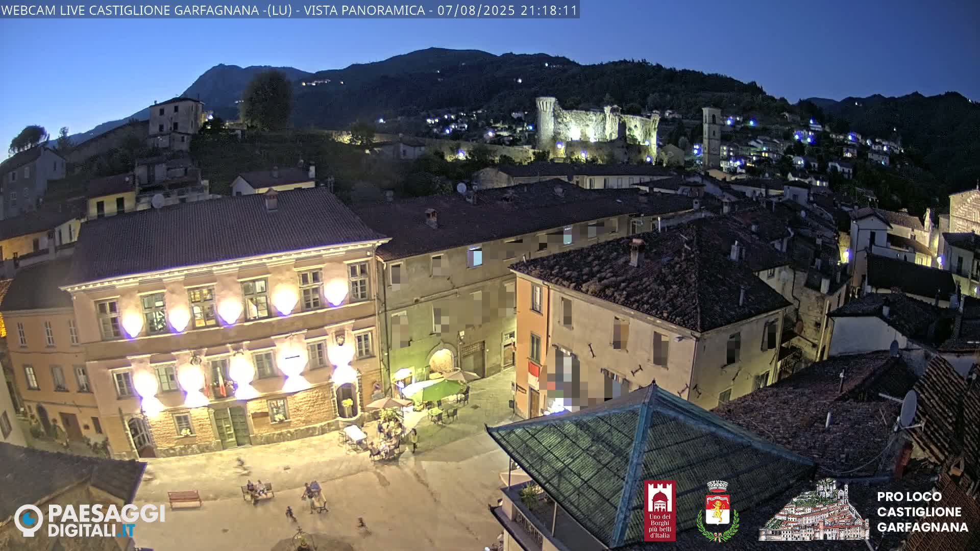 Castiglione di Garfagnana Village Skyline Live Cam -  Lucca, Tuscany, Italy