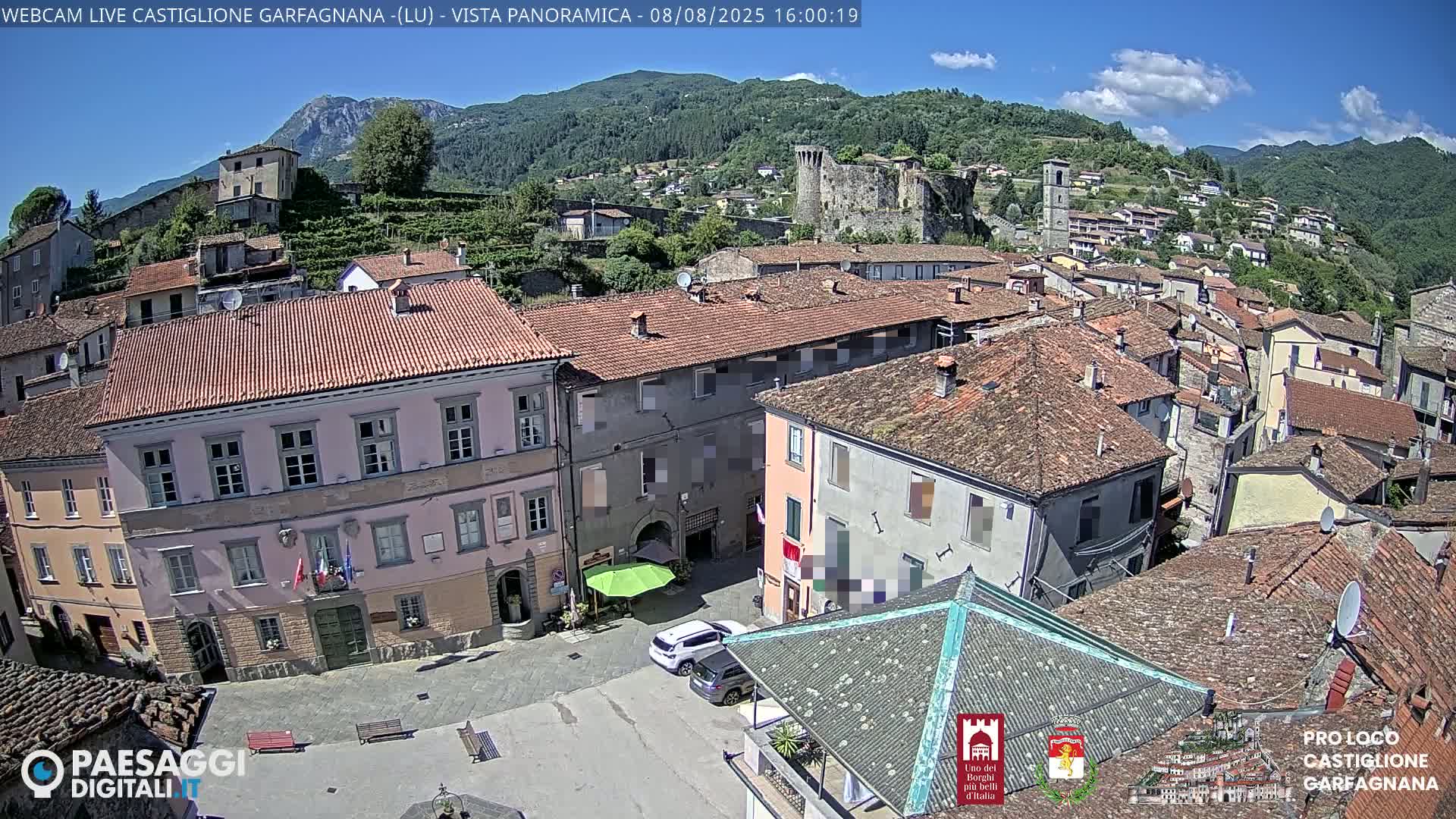 Castiglione di Garfagnana Village Skyline Live Cam -  Lucca, Tuscany, Italy