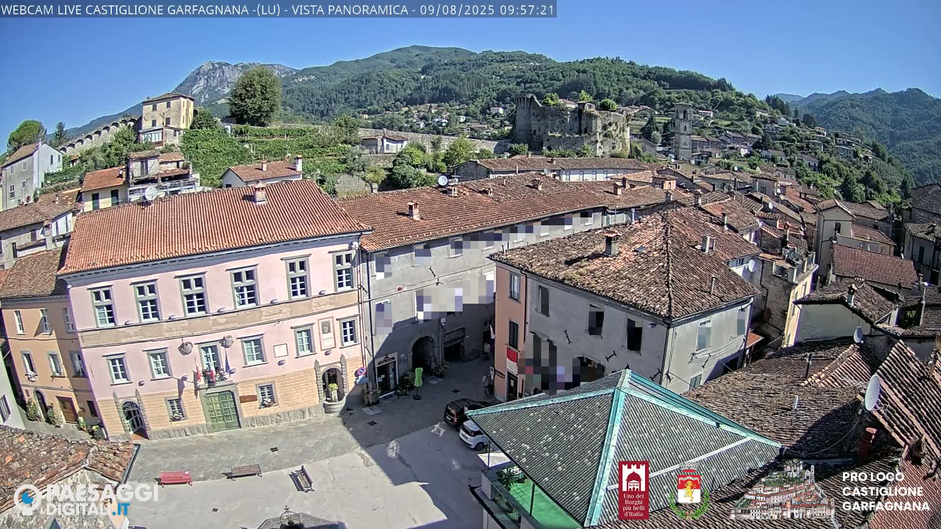 Castiglione di Garfagnana Village Skyline Live Cam -  Lucca, Tuscany, Italy
