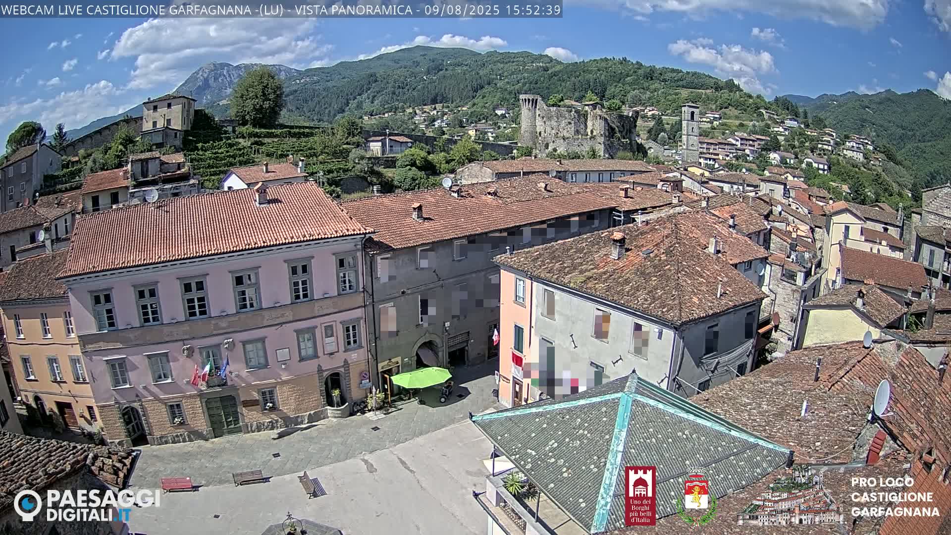 Castiglione di Garfagnana Village Skyline Live Cam -  Lucca, Tuscany, Italy