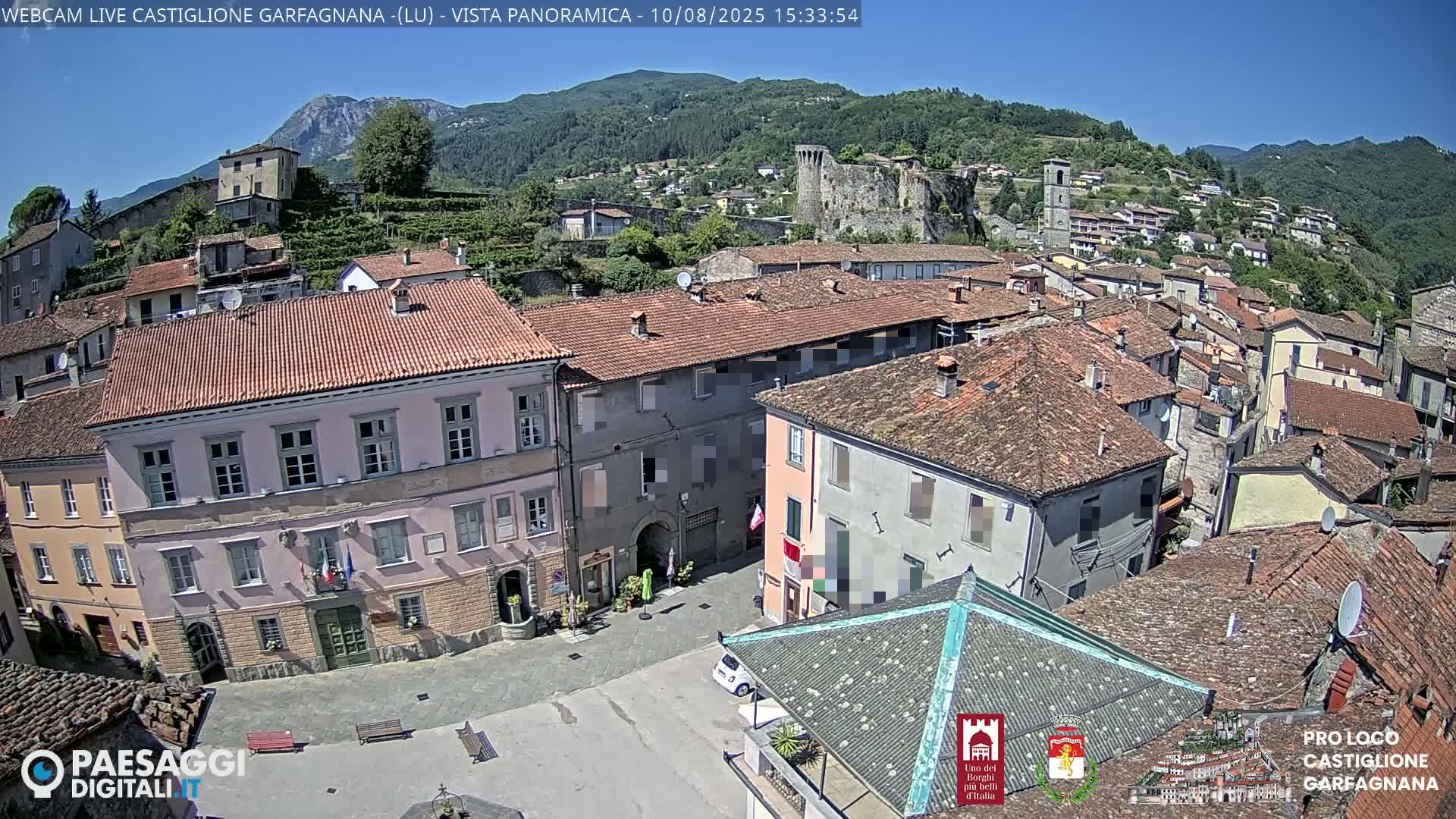 Castiglione di Garfagnana Village Skyline Live Cam -  Lucca, Tuscany, Italy
