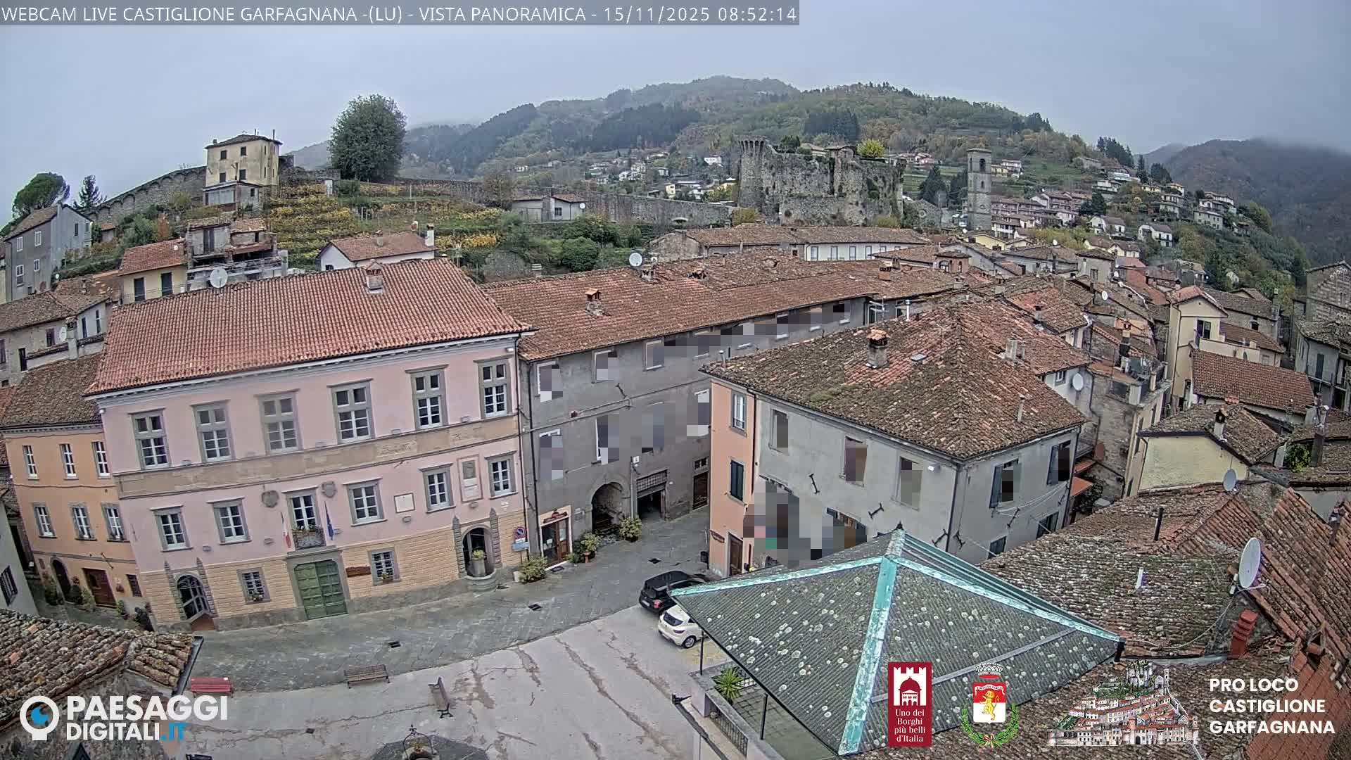 Castiglione di Garfagnana Village Skyline Live Cam -  Lucca, Tuscany, Italy