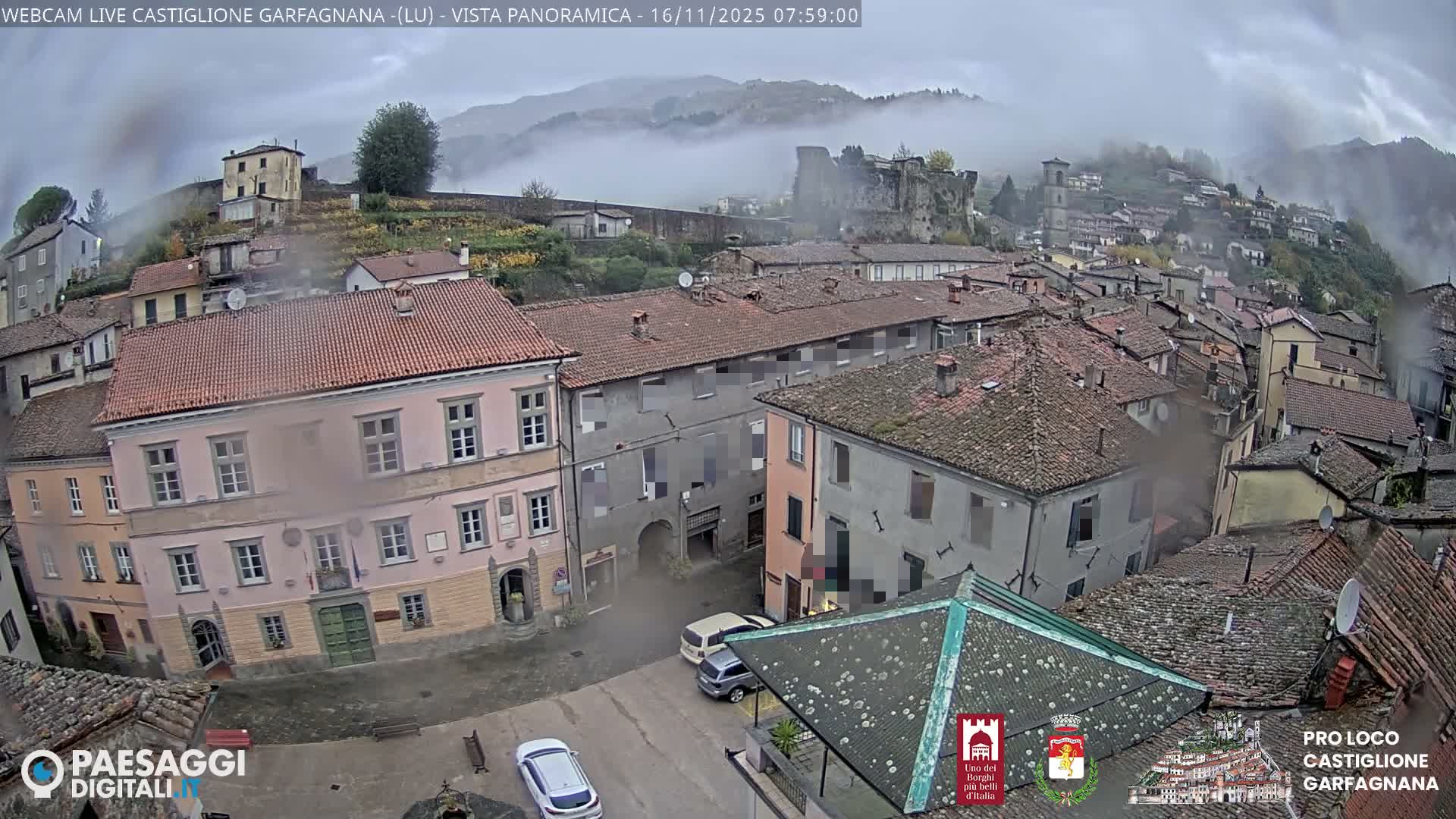 Castiglione di Garfagnana Village Skyline Live Cam -  Lucca, Tuscany, Italy