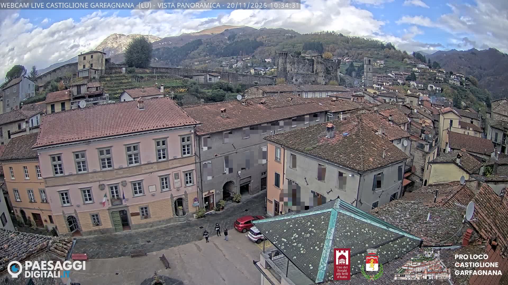 Castiglione di Garfagnana Village Skyline Live Cam -  Lucca, Tuscany, Italy