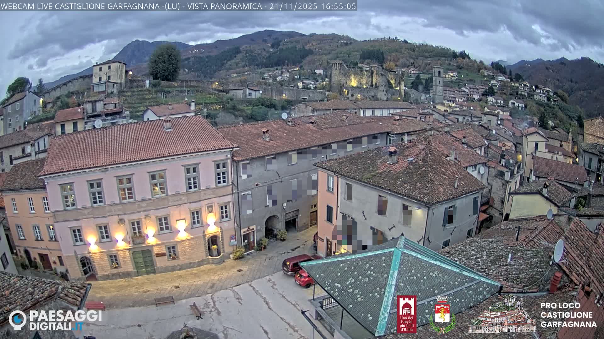 Castiglione di Garfagnana Village Skyline Live Cam -  Lucca, Tuscany, Italy
