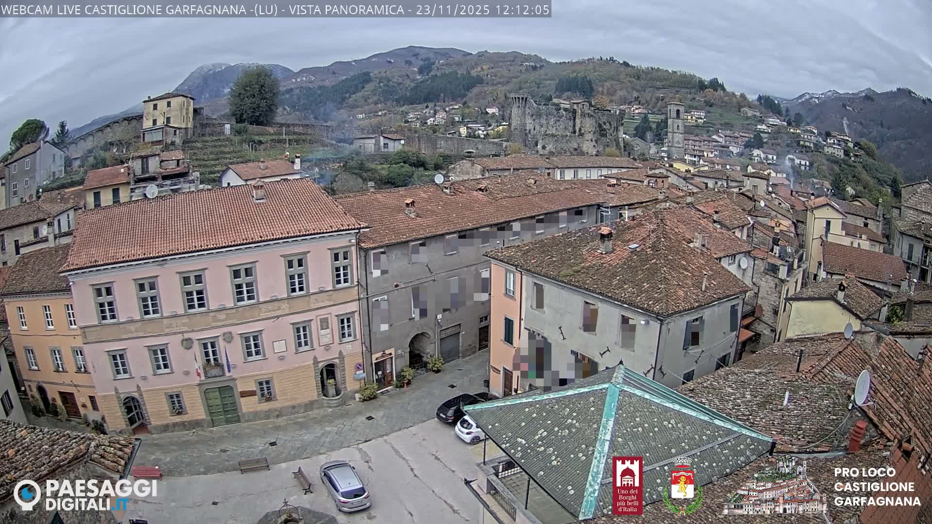 Castiglione di Garfagnana Village Skyline Live Cam -  Lucca, Tuscany, Italy