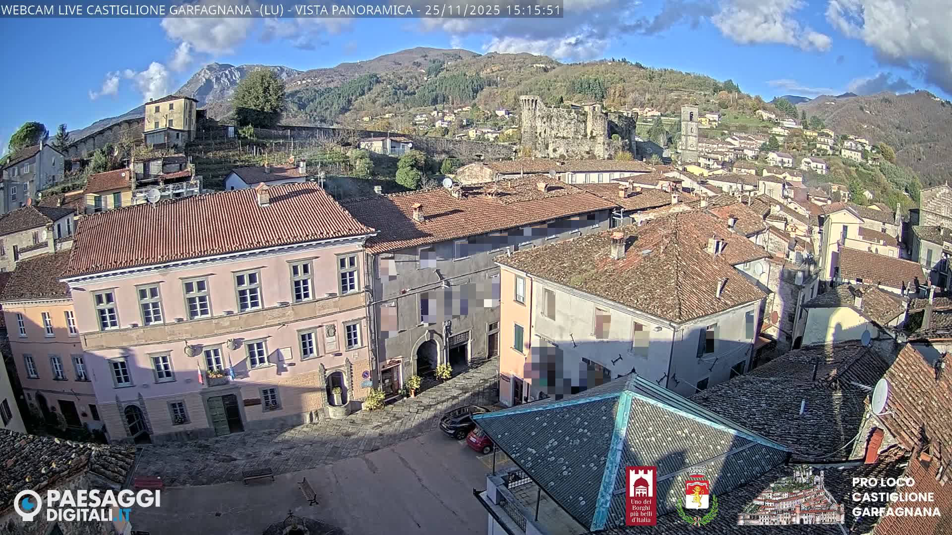 Castiglione di Garfagnana Village Skyline Live Cam -  Lucca, Tuscany, Italy