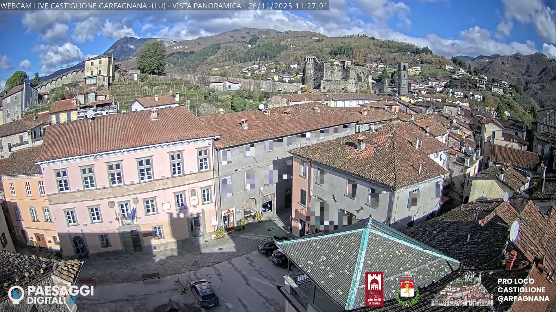 Castiglione di Garfagnana Village Skyline Live Cam -  Lucca, Tuscany, Italy