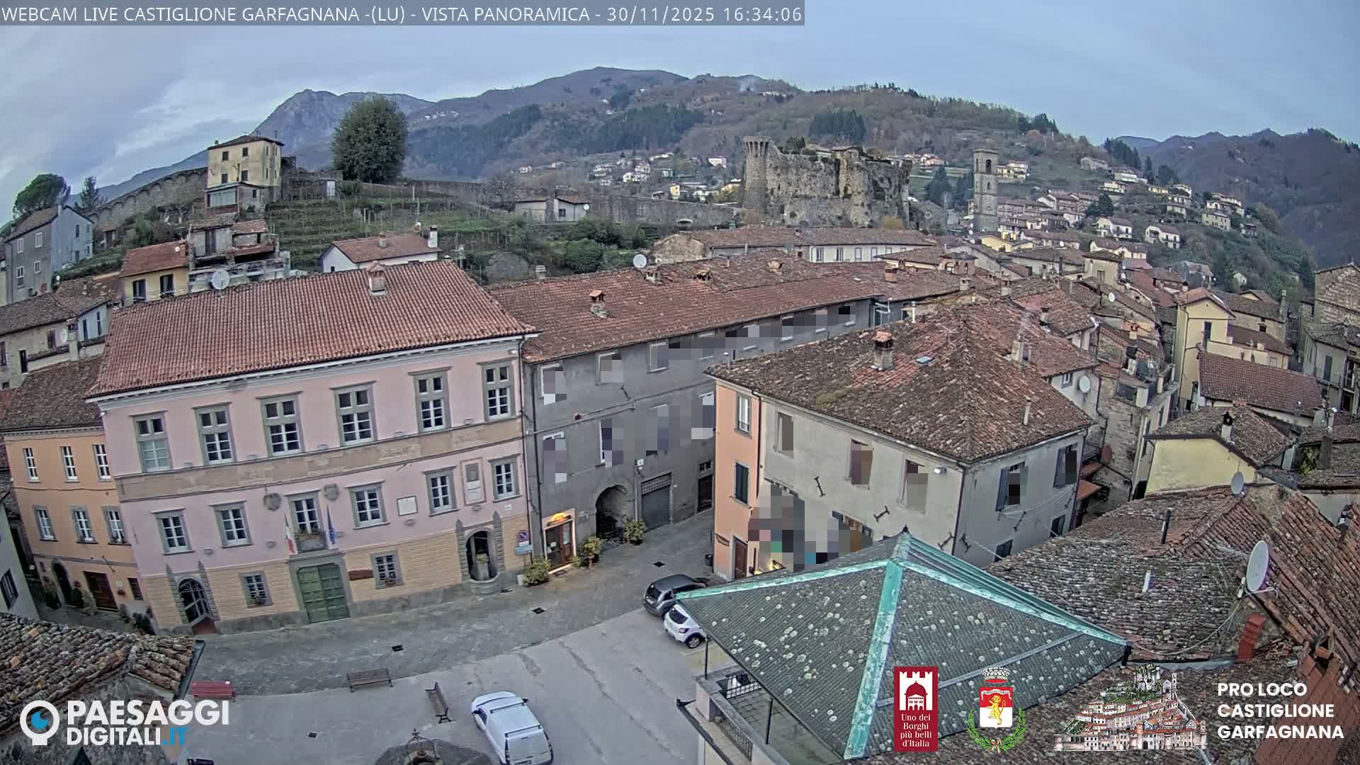 Castiglione di Garfagnana Village Skyline Live Cam -  Lucca, Tuscany, Italy