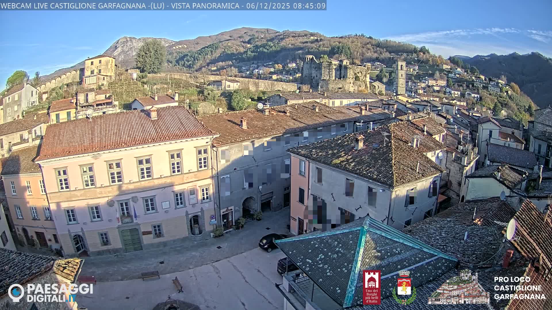 Castiglione di Garfagnana Village Skyline Live Cam -  Lucca, Tuscany, Italy