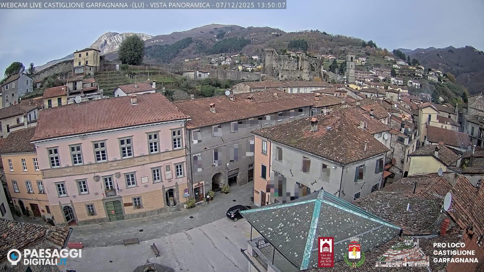 Castiglione di Garfagnana Village Skyline Live Cam -  Lucca, Tuscany, Italy