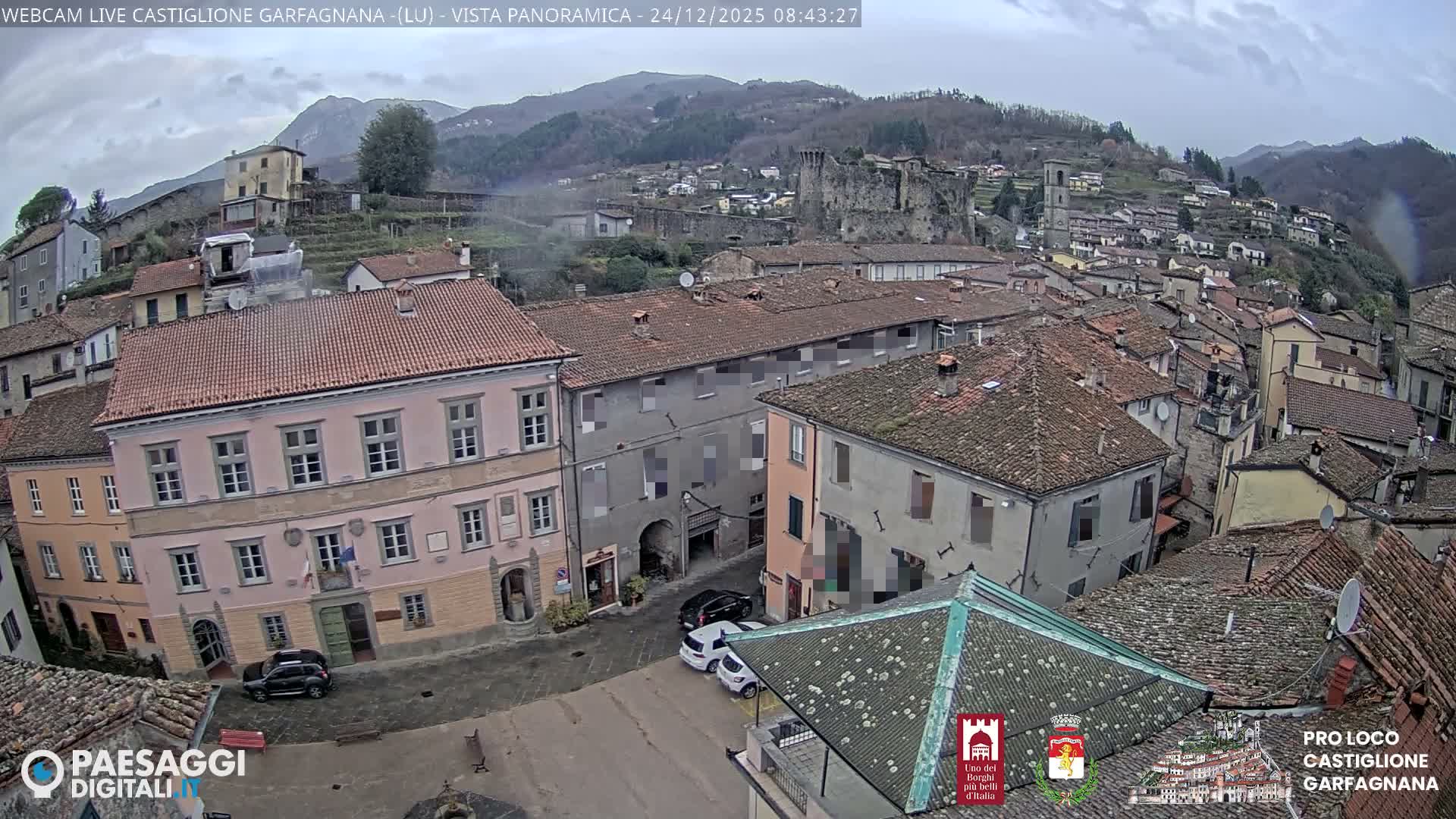 Castiglione di Garfagnana Village Skyline Live Cam -  Lucca, Tuscany, Italy