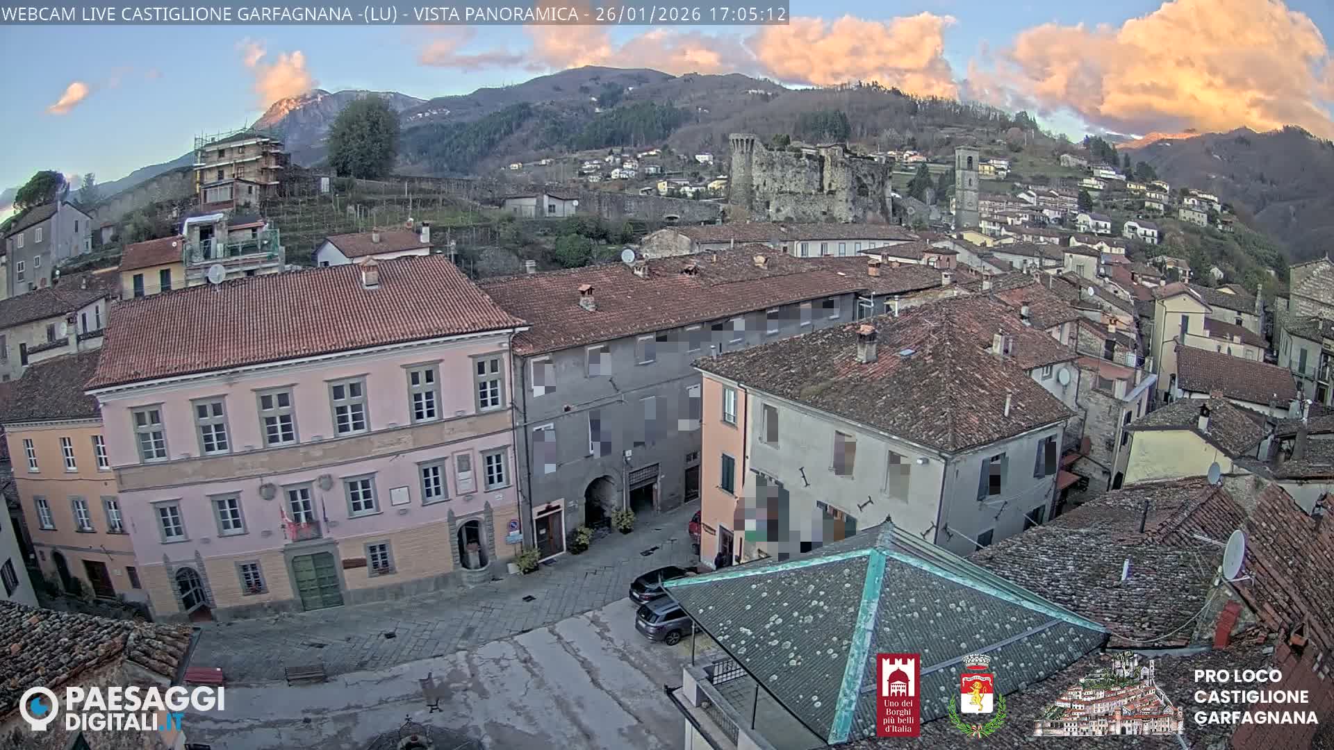 Castiglione di Garfagnana Village Skyline Live Cam -  Lucca, Tuscany, Italy