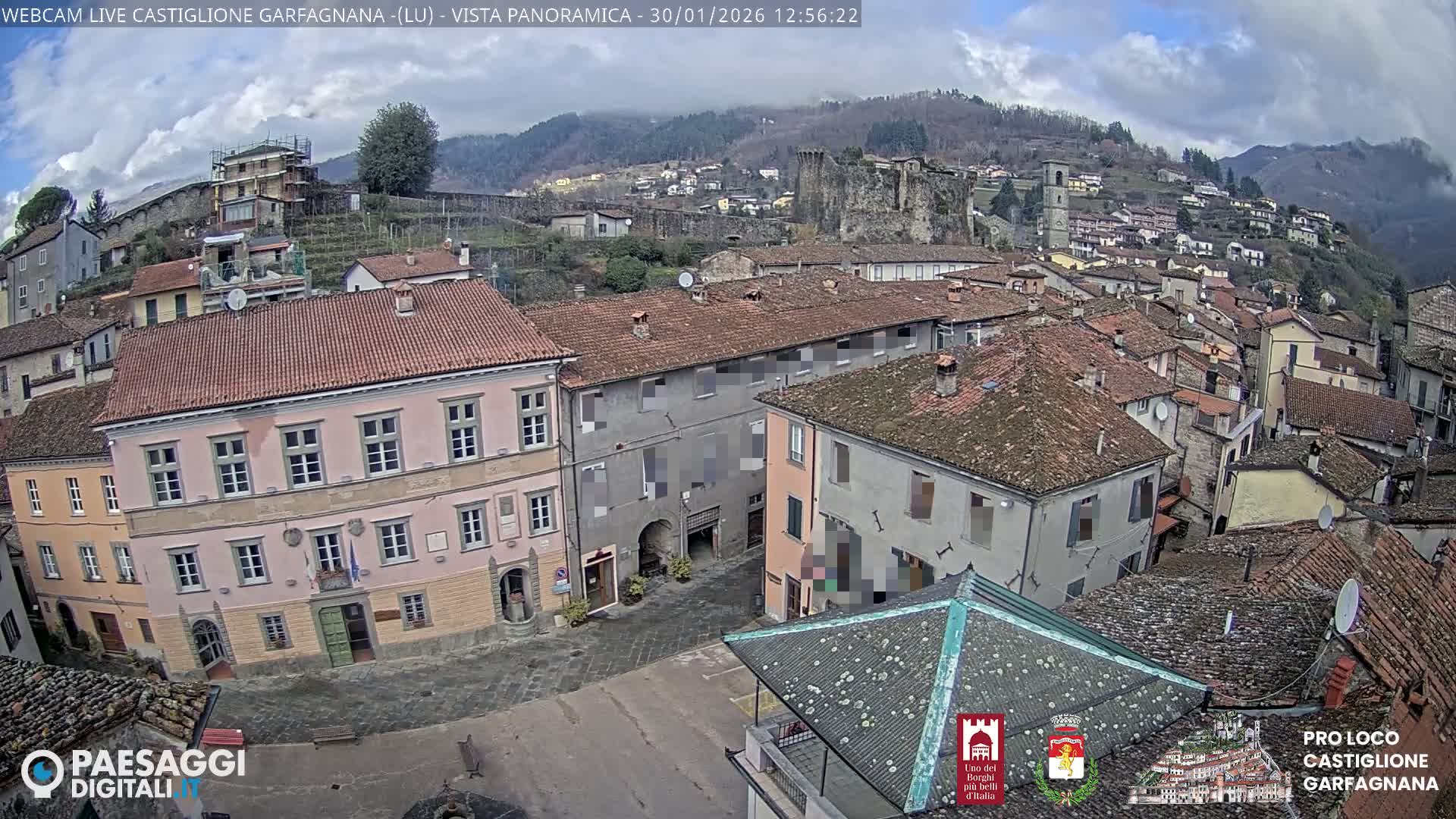 Castiglione di Garfagnana Village Skyline Live Cam -  Lucca, Tuscany, Italy