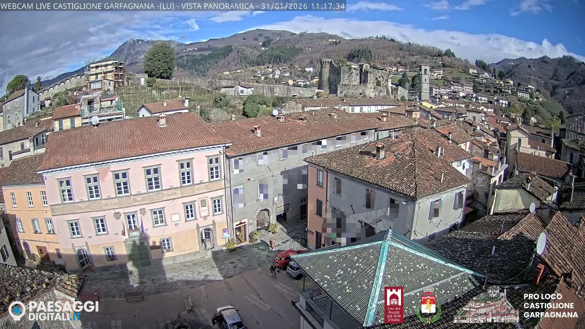 Castiglione di Garfagnana Village Skyline Live Cam -  Lucca, Tuscany, Italy